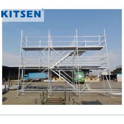 Modular Ring System Scaffolding with Adjustable Steel Props