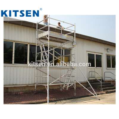 TUV Certified Aluminium Rolling Scaffolding Tower For House Painting and Decoration Gutter Cleaning