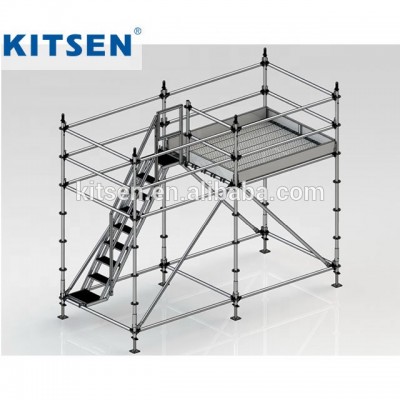 Simple / Fast / Accurate Set-Up Rosette Joint System Stairway Scaffolding